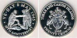 20 Krone Turks and Caicos Islands (1783 - ) Silver 