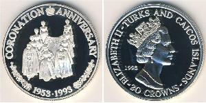 20 Krone Turks and Caicos Islands (1783 - ) Silver 