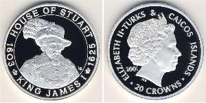 20 Krone Turks and Caicos Islands (1783 - ) Silver 