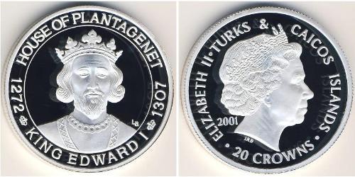 20 Krone Turks and Caicos Islands (1783 - ) Silver 