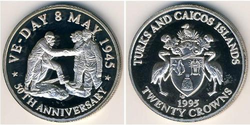 20 Krone Turks and Caicos Islands (1783 - ) Silver 
