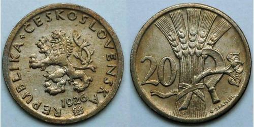 20 Krone Checoslovaquia  (1918-1992)  