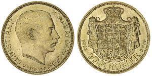 20 Krone 丹麦 金 克里斯蒂安十世 (1870 - 1947)