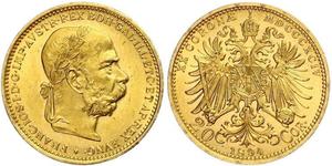 20 Krone 奥匈帝国 (1867 - 1918) 金 弗朗茨·约瑟夫一世 (1830 - 1916)