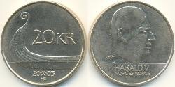 20 Krone 挪威 黃銅 