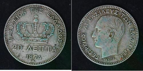 20 Lepta Griechenland Silber 