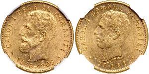 20 Leu Königreich Rumänien (1881-1947) Gold Karl I. (Rumänien) (1839 - 1914)