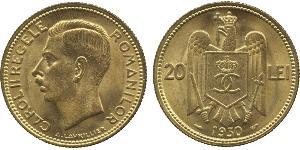 20 Lev Kingdom of Romania (1881-1947) Brass/Nickel Carol II of Romania (1893 - 1953)