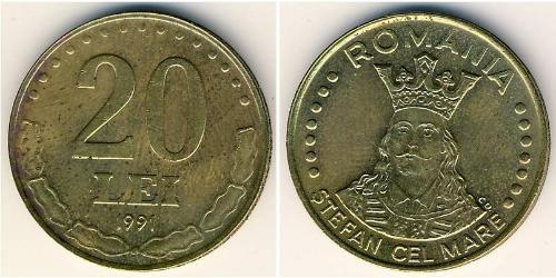 20 Lev Romania Ottone/Acciaio 