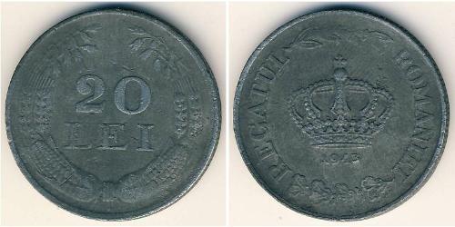 20 Lev Royaume de Roumanie (1881-1947) Zinc 