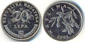 20 Lipa Croacia Níquel/Acero 