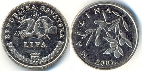 20 Lipa Croatia Steel/镍 