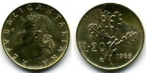 20 Lira Italia Aluminio/Bronce 