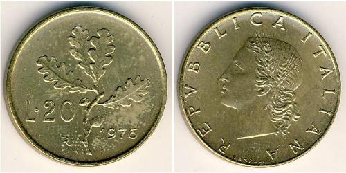 20 Lira Italia Aluminio/Bronce 