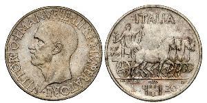20 Lira Kingdom of Italy (1861-1946) Argent Victor-Emmanuel III d