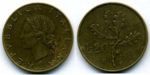 20 Lira Italien Bronze/Aluminium 