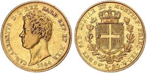 20 Lira Königreich Sardinien (1324 - 1861) / Italien Gold Karl Albert (Sardinien-Piemont) (1798 - 1849)