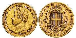 20 Lira Kingdom of Sardinia (1324 - 1861) / Italy Gold Charles Albert of Sardinia (1798 - 1849)