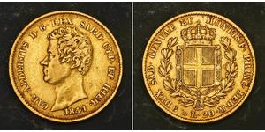 20 Lira Kingdom of Sardinia (1324 - 1861) / Italy Gold Charles Albert of Sardinia (1798 - 1849)