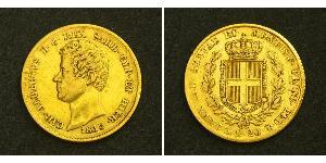 20 Lira Kingdom of Sardinia (1324 - 1861) / Italy Gold Charles Albert of Sardinia (1798 - 1849)
