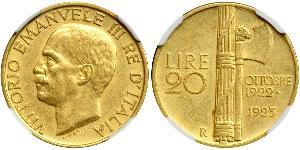 20 Lira Kingdom of Italy (1861-1946) Gold Vittorio Emanuele III (1869 - 1947)