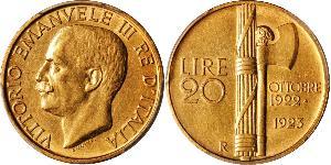 20 Lira Kingdom of Italy (1861-1946) Gold Vittorio Emanuele III (1869 - 1947)