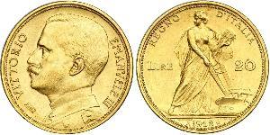 20 Lira Kingdom of Italy (1861-1946) Gold Vittorio Emanuele III (1869 - 1947)