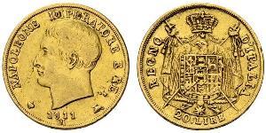 20 Lira Kingdom of Italy (Napoleonic) (1805–1814) Gold Napoleon (1769 - 1821)