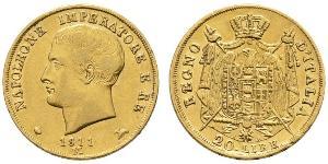 20 Lira Kingdom of Italy (Napoleonic) (1805–1814) Gold Napoleon (1769 - 1821)