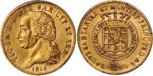 20 Lira Königreich Sardinien (1324 - 1861) Gold Viktor Emanuel I.