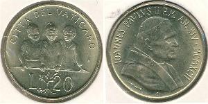 20 Lira Vatican (1926-) Laiton 