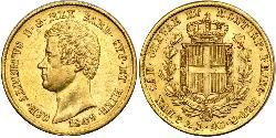 20 Lira Italie / Royaume de Sardaigne (1324 - 1861) Or Charles-Albert de Sardaigne (1798 - 1849)