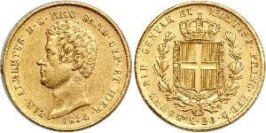 20 Lira Italie / Royaume de Sardaigne (1324 - 1861) Or Charles-Albert de Sardaigne (1798 - 1849)