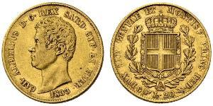 20 Lira Italie / Royaume de Sardaigne (1324 - 1861) Or Charles-Albert de Sardaigne (1798 - 1849)