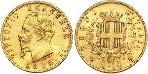 20 Lira Kingdom of Italy (1861-1946) Or Victor Emmanuel II of Italy (1820 - 1878)