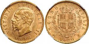 20 Lira Kingdom of Italy (1861-1946) Or Victor Emmanuel II of Italy (1820 - 1878)