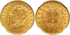 20 Lira Kingdom of Italy (1861-1946) Or Victor Emmanuel II of Italy (1820 - 1878)