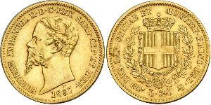 20 Lira Kingdom of Italy (1861-1946) Or Victor Emmanuel II of Italy (1820 - 1878)
