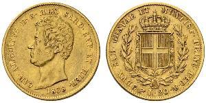 20 Lira Regno di Sardegna (1324 - 1861) / Italia Oro Carlo Alberto di Savoia (1798 - 1849)