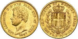20 Lira Regno di Sardegna (1324 - 1861) / Italia Oro Carlo Alberto di Savoia (1798 - 1849)