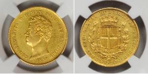20 Lira Italia / Reino de Cerdeña (1324 - 1861) Oro Carlos Alberto de Cerdeña (1798 - 1849)
