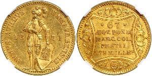 20 Lira Italia / Reino de Cerdeña (1324 - 1861) Oro Carlos Alberto de Cerdeña (1798 - 1849)