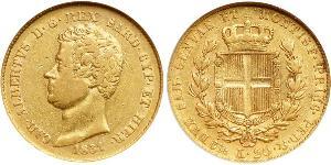 20 Lira Italia / Reino de Cerdeña (1324 - 1861) Oro Carlos Alberto de Cerdeña (1798 - 1849)