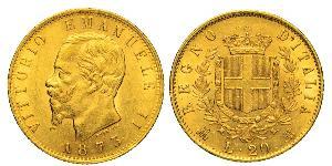 20 Lira Kingdom of Italy (1861-1946) Oro Victor Emmanuel II of Italy (1820 - 1878)