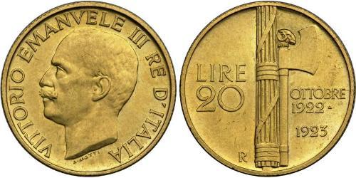 20 Lira Kingdom of Italy (1861-1946) Oro Vittorio Emanuele III (1869 - 1947)