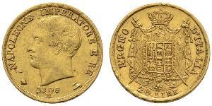 20 Lira Reino de Italia (1805–1814) Oro Napoleón Bonaparte(1769 - 1821)