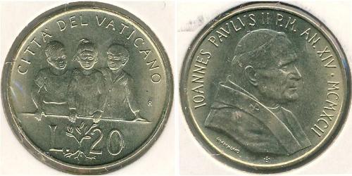 20 Lira Vaticano (1926-) Ottone 