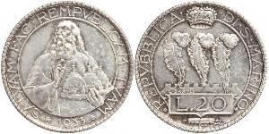 20 Lira San Marino (301 - ) Silber 