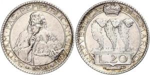 20 Lira San Marino (301 - ) Silber 