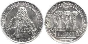 20 Lira San Marino (301 - ) Silber 